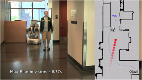 图13. PR2 开始经过一个缓慢移动的人