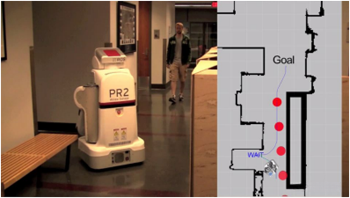 图 12. PR2 躲到门口以避开人