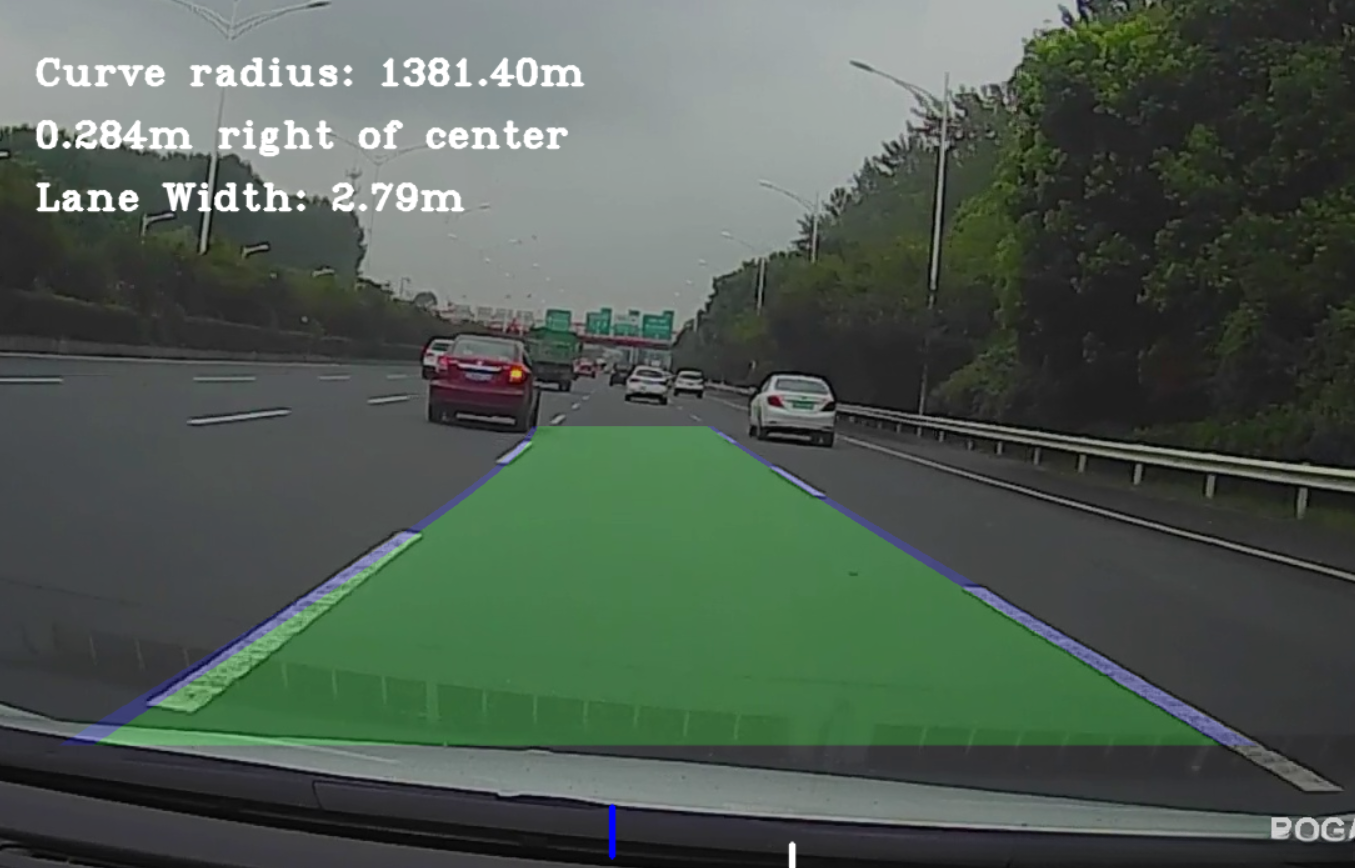 高速公路直道检测效果