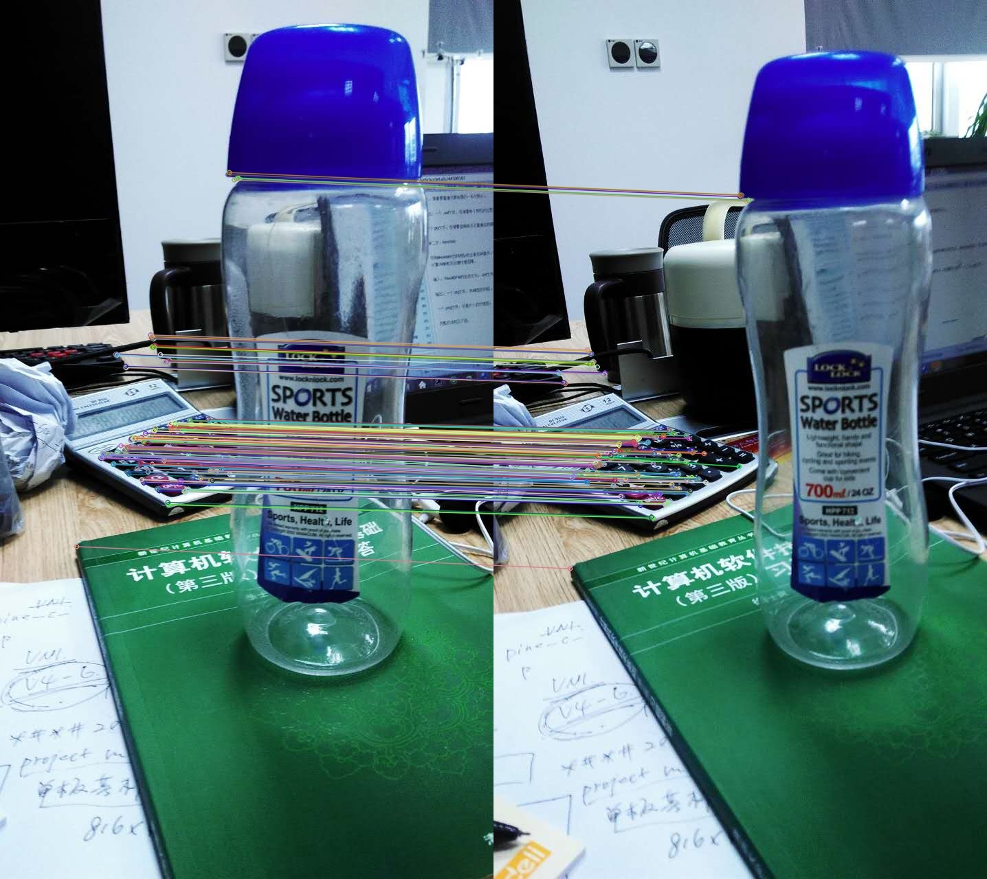 这是匹配的效果,用过RANSAC处理以后的效果