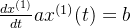 rac{dx{}}{dt}+ax{}=u