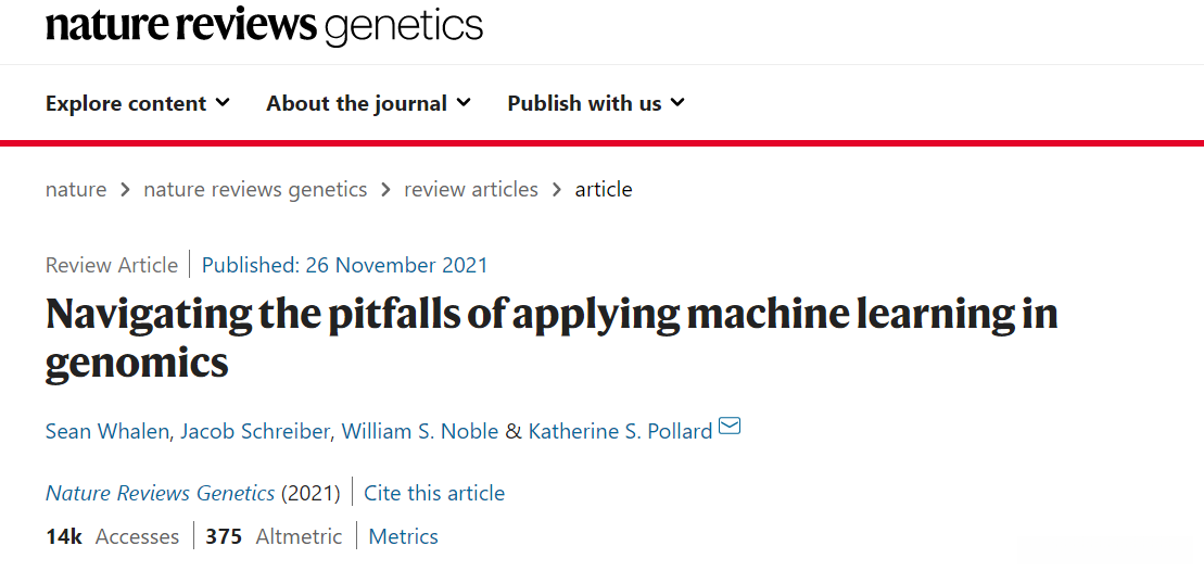 Navigating the pitfalls of applying machine learning in genomics.