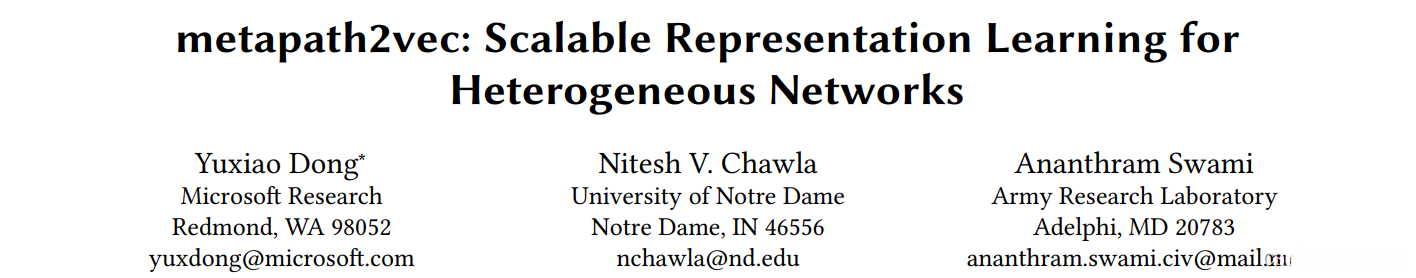 Metapath2vec