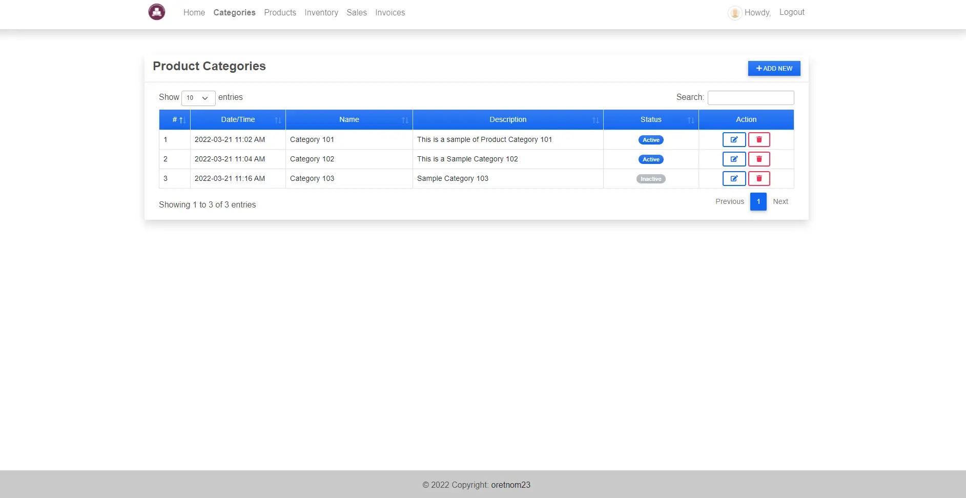 库存管理系统项目