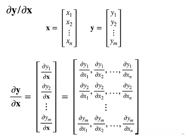 列向量对列向量求导公式
