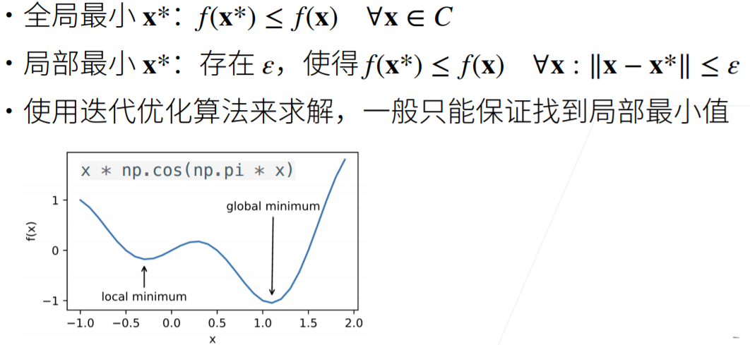 局部最小 vs 全局最小
