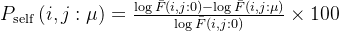 P_{ext {self }}=rac{og ar{F}-og ar{F}}{og ar{F}} imes 100