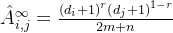 at{A}_{i,j}^{nfty }= rac{eft ^{r}eft ^{1-r}}{2m+n}