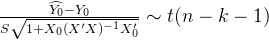 rac{idehat{Y_0}-Y_0}{Sqrt{1+X_0^{-1}X_0'}}im t