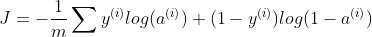 J=-rac{1}{m}um{y^{}log}+}log}}