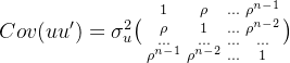 Cov=igma _u^2igl