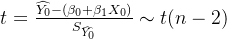 t=rac{idehat{Y_0}-}{S_{idehat{Y_0}}}im t