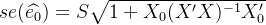 se=Sqrt{1+X_0^{-1}X_0'}