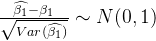 rac{idehat{eta _1}-eta _1}{qrt{Var}}im N