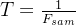 T=rac{1}{F_{sam}}