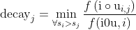 peratorname{decay}{j}=in {orall s{i}>s{j}} rac{feft}{f}