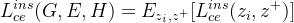 L_{ce}{ins}(G,E,H)=E_{z_{i},z+}