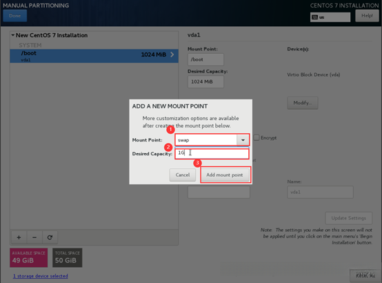 图9 创建swap分区