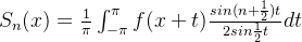 S_n=rac{1}{i}nt_{-i}^i frac{sint}{2sinrac{1}{2}t}dt