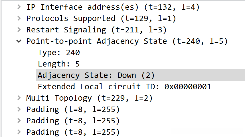 一端为3way，一端为2way时，3way一方发送tlv240时包里面没有邻居信息，并且状态为down