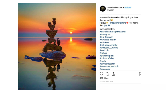 图一 带有图像以及相应的hashtag列表的简短微博的示例