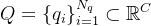 Q=q_i_{i=1}{N_q}\subset\mathbb{R}C