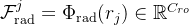 athcal{F}{athrm{rad}}j=\Phi_{\mathrm{rad}}(r_j)\in\mathbb{R}{C{ro}}