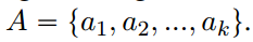 A”ta1,a2,...,aku