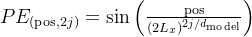 P E_{} = ineft^{2j / d_{ext{model}}}}ight