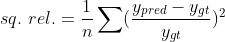 sq.rel. = rac{1}{n} um ^2