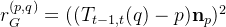 r^{}_G =  - p athbf{n}_p^2