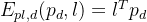 E_{pl,d}=l^Tp_d