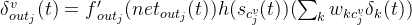 elta {out{j}}^{v}= f{}'{out{j}}h
