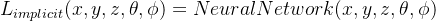 L_{implicit}=NeuralNetwork