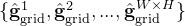 at{athbf{g}}{athrm{grid}}1,\hat{\mathbf{g}}_{\mathrm{grid}}2,...,at{athbf{g}}{athrm{grid}}^{Wimes H}