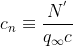 c_{n} quiv rac{N^{'}}{q_{nfty}c}