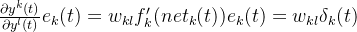 rac{artial y^{k}}{artial y^{l}}e_{k}=w_{kl}{f}'{k}e{k}=w_{kl} elta _{k}