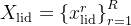 X_{athrm{lid}}=eftx_{athrm{lid}}{r}\right}_{r=1}{R}