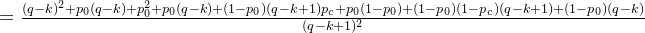 =rac{2+p_0(q-k)+p_02+p_0+p_c+p_0++}{^2}