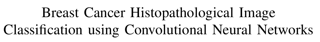 应用卷积神经网络对乳腺癌组织病理图像进行分类