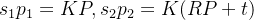 s_{1}p_{1} = KP, s_{2}p_{2} = K