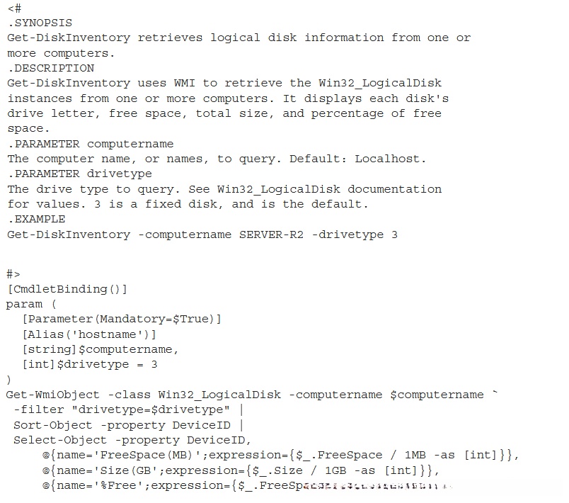 Adding a parameter alias to Get-DiskInventory.ps1