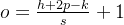 o=rac{h+2p-k}{s}+1