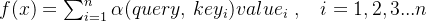 f=um_{i=1}^{n}lpha value_{i} ,    i=1,2,3...n