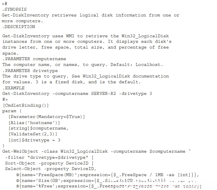 Adding parameter validation to Get-DiskInventory.ps1