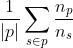 rac{1}{|p|}um_{sn p }rac{n_p}{n_s}