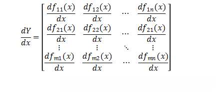 矩阵对标量求导