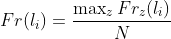 Fr=rac{ax_z Fr_z}{N}