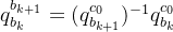q_{b_{k}}^{b_{k+1}} = {-1}q_{b_{k}}{c_{0}}