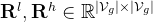 athbf{R}^l, athbf{R}^h n athbb{R}^{|athcal{V}_g| imes |athcal{V}_g|}